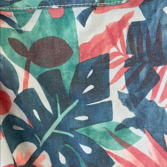 Howler Brothers Boys Red and Green Swim Trunks Tropical Design Medium - Picture 5 of 14